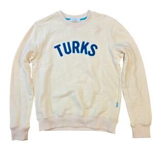 OKAICOS Turks Embroidered Crewneck Cream Yellow Blue